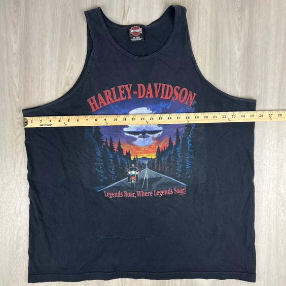 Harley Davidson Y2K 2003 Milwaukee Legends Roar Mens Muscle Tee Tank 2XL - Picture 5 of 9